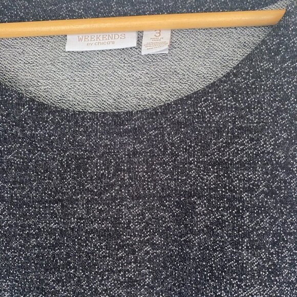 WEEKENDS by Chico’s Knit Jersey Top with zipper detail, Great condition - Picture 3 of 6